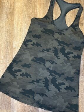 lululemon athletica Olive Green Camo Racerback Tank